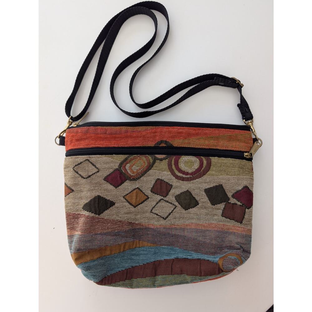 Danny K. Beverly Hills Tapestry Crossbody Bag - Geometric MCM - Made in USA - Picture 2 of 10